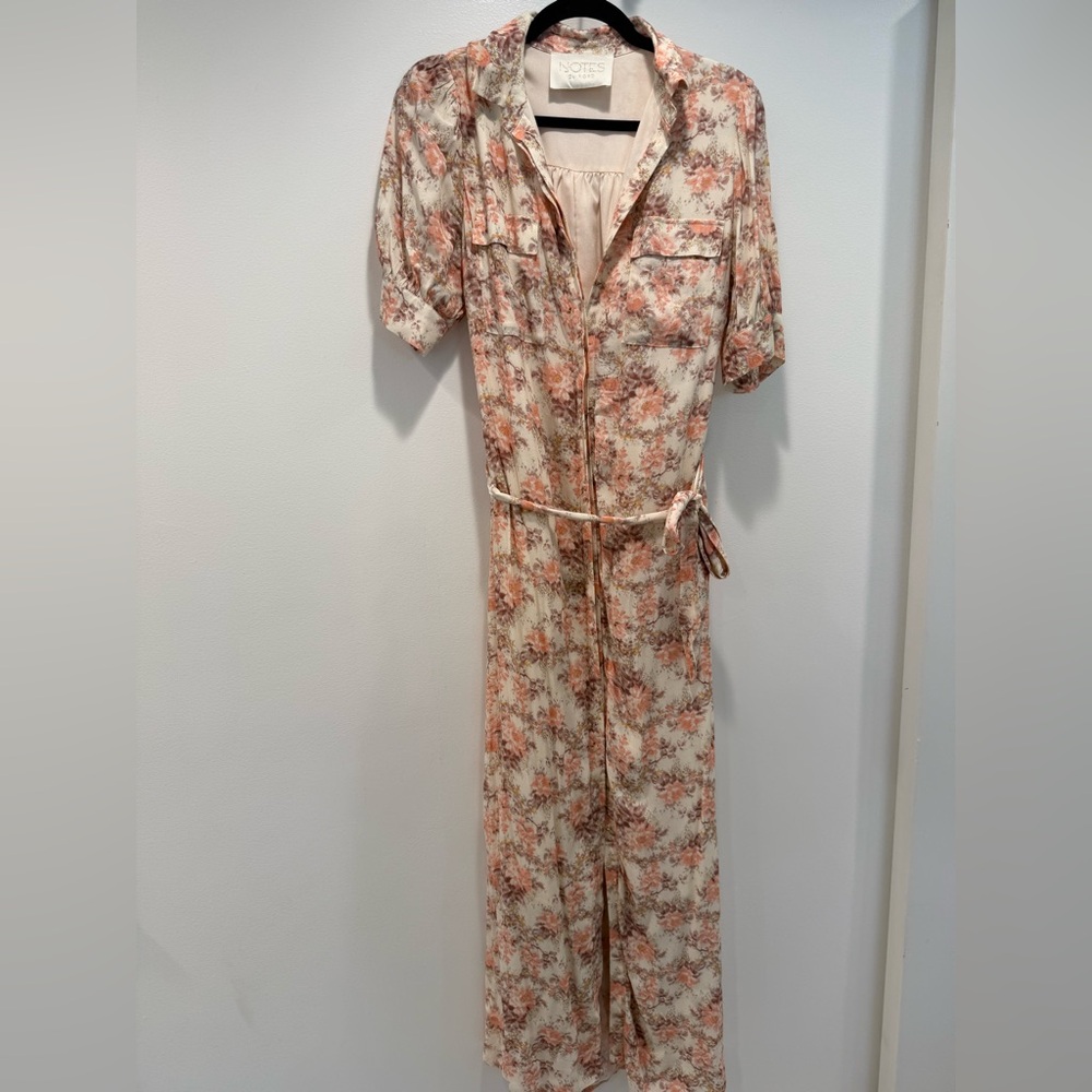 Notes du Nord Floral Print Maxi Dress with belt size 36